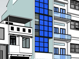 shophouse office building 2 3D-Modell