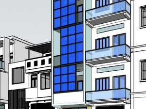 shophouse office building 2 3D-Modell