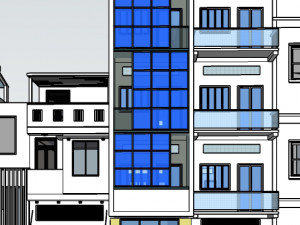 shophouse office building 2 3D-Modell