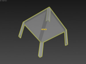 kartell transparent table and chairs set 3D 模型