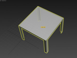 kartell transparent table and chairs set 3D 模型