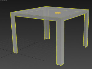 kartell transparent table and chairs set 3D 模型