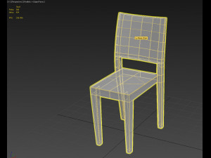 kartell transparent table and chairs set 3D 模型