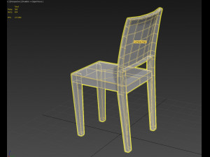 kartell transparent table and chairs set 3D 模型