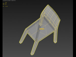 kartell transparent table and chairs set 3D 模型
