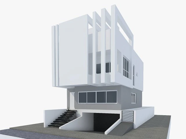 modern home design 3D Model .c4d .max .obj .3ds .fbx .stl .blend 