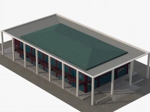 convention center multi-functional building modern architecture 3D Model