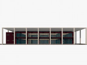 convention center multi-functional building modern architecture 3D Model