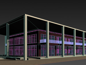 convention center multi-functional building modern architecture 3Dモデル