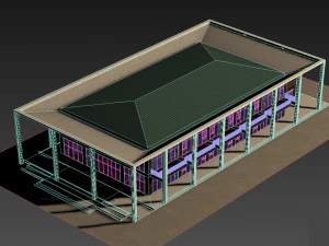 convention center multi-functional building modern architecture 3D Model