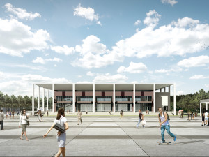 convention center multi-functional building modern architecture 3Dモデル