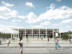 convention center multi-functional building modern architecture 3D Model