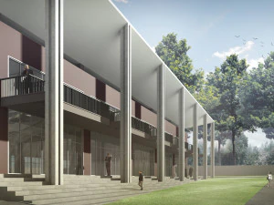 convention center multi-functional building modern architecture 3D Model