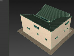 modern japanese house with small courtyard 3D मॉडल