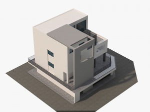 corner cubic house modern architecture 3D 模型