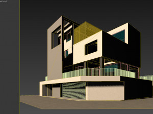 corner cubic house modern architecture 3D 模型