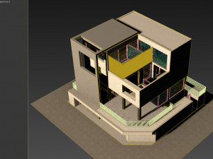 corner cubic house modern architecture 3D 模型