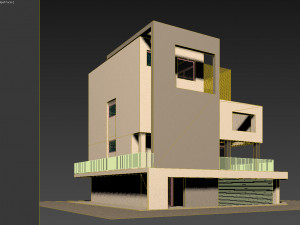 corner cubic house modern architecture 3D 模型