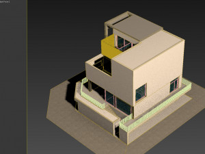 corner cubic house modern architecture 3D 模型
