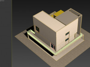 corner cubic house modern architecture 3D 模型