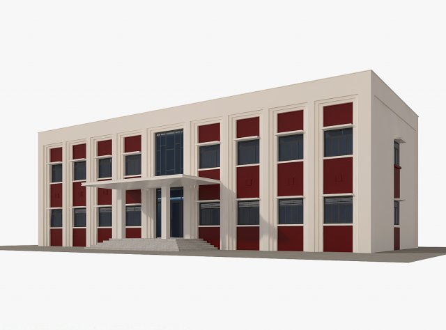 city hall municipal building 3D Model .c4d .max .obj .3ds .fbx .stl .blend 