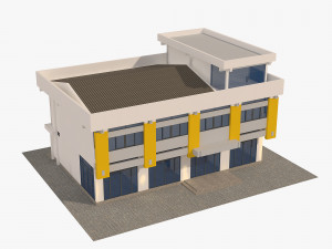 1970s office building 3D मॉडल