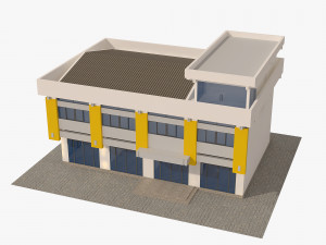 1970s office building 3D मॉडल