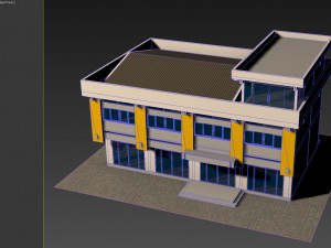 1970s office building 3D मॉडल
