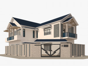 corner house Model 3D