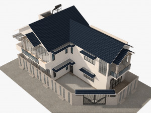corner house Model 3D