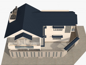 corner house Model 3D