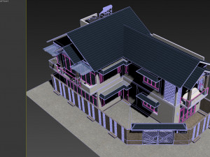 corner house Model 3D