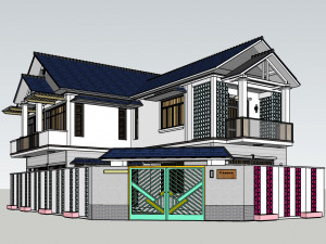 corner house Model 3D