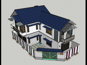 corner house Model 3D