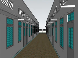 social housing unit 3D Model