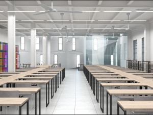 garment factory building Model 3D