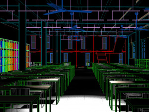 garment factory building Model 3D