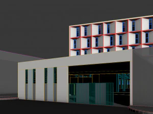 garment factory building 3D Model