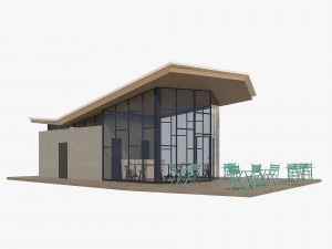 파크플라자 커피숍 3D 모델