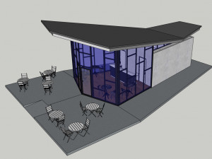park plaza coffee shop 3D Model