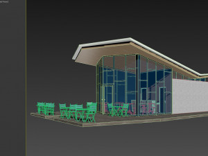 park plaza coffee shop 3D Model