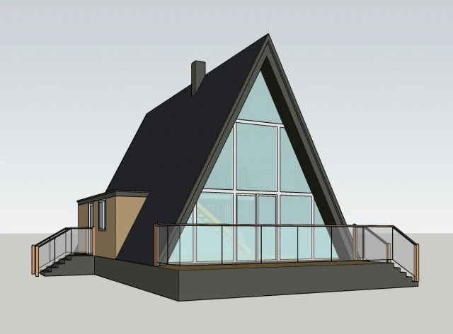 a frame house 3D Model .c4d .max .obj .3ds .fbx .stl .blend