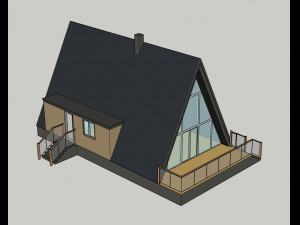 a frame house 3D 模型