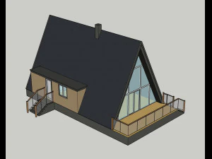 a frame house 3D Model