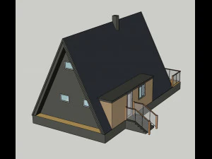 a frame house 3D Model