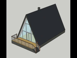 a frame house 3D Model