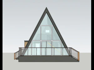 a frame house 3D Model
