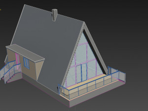 a frame house 3D 模型