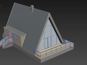 a frame house 3D Model