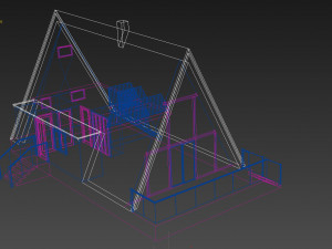 a frame house 3D 模型
